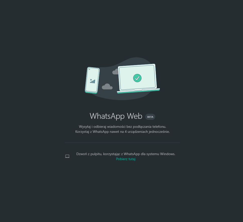 WhatsApp Web - obsługa wielu urządzeń
