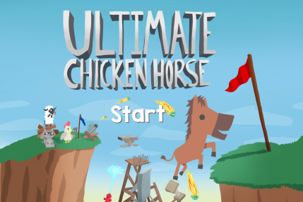 Ultimate Chicken Horse - ekran startowy