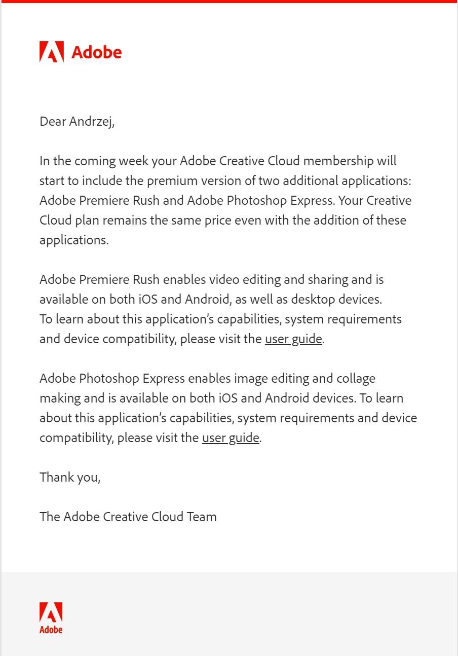 Adobe mail