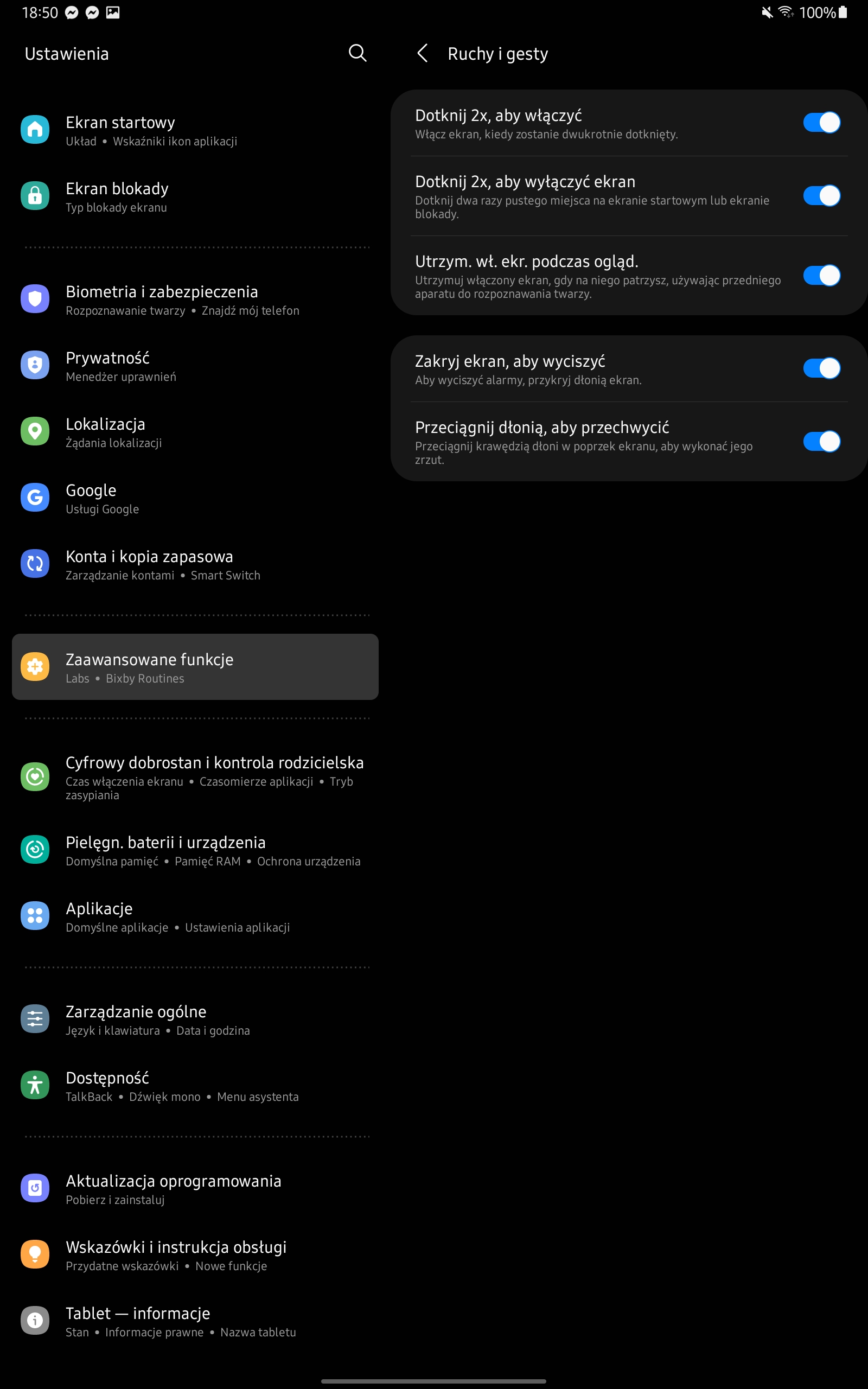 Samsung Galaxy Tab S7 FE zrzut ekranu