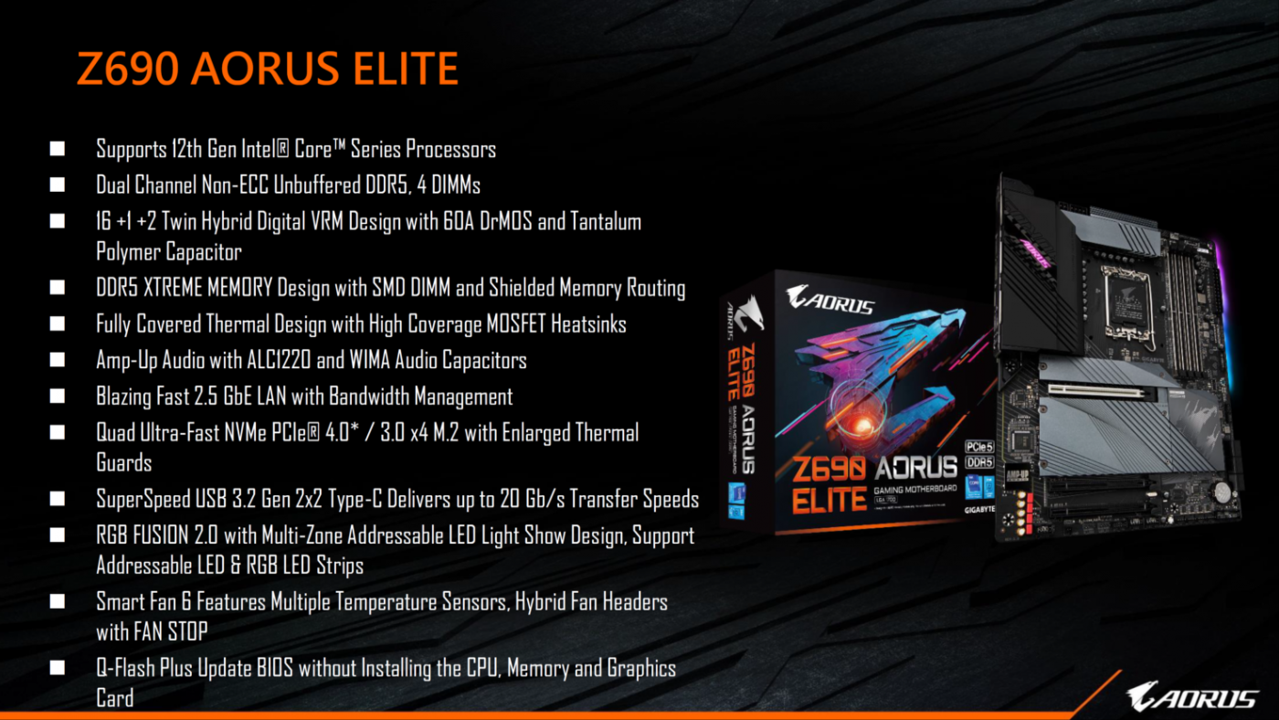 Gigabyte Z690 Aorus elite