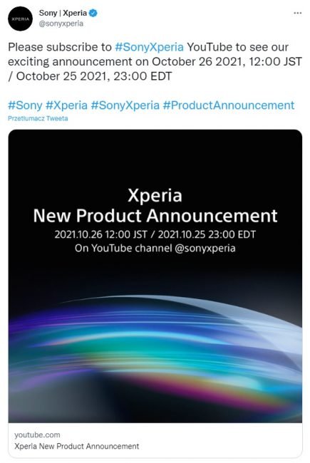 nowa Sony Xperia zapowiedź teaser