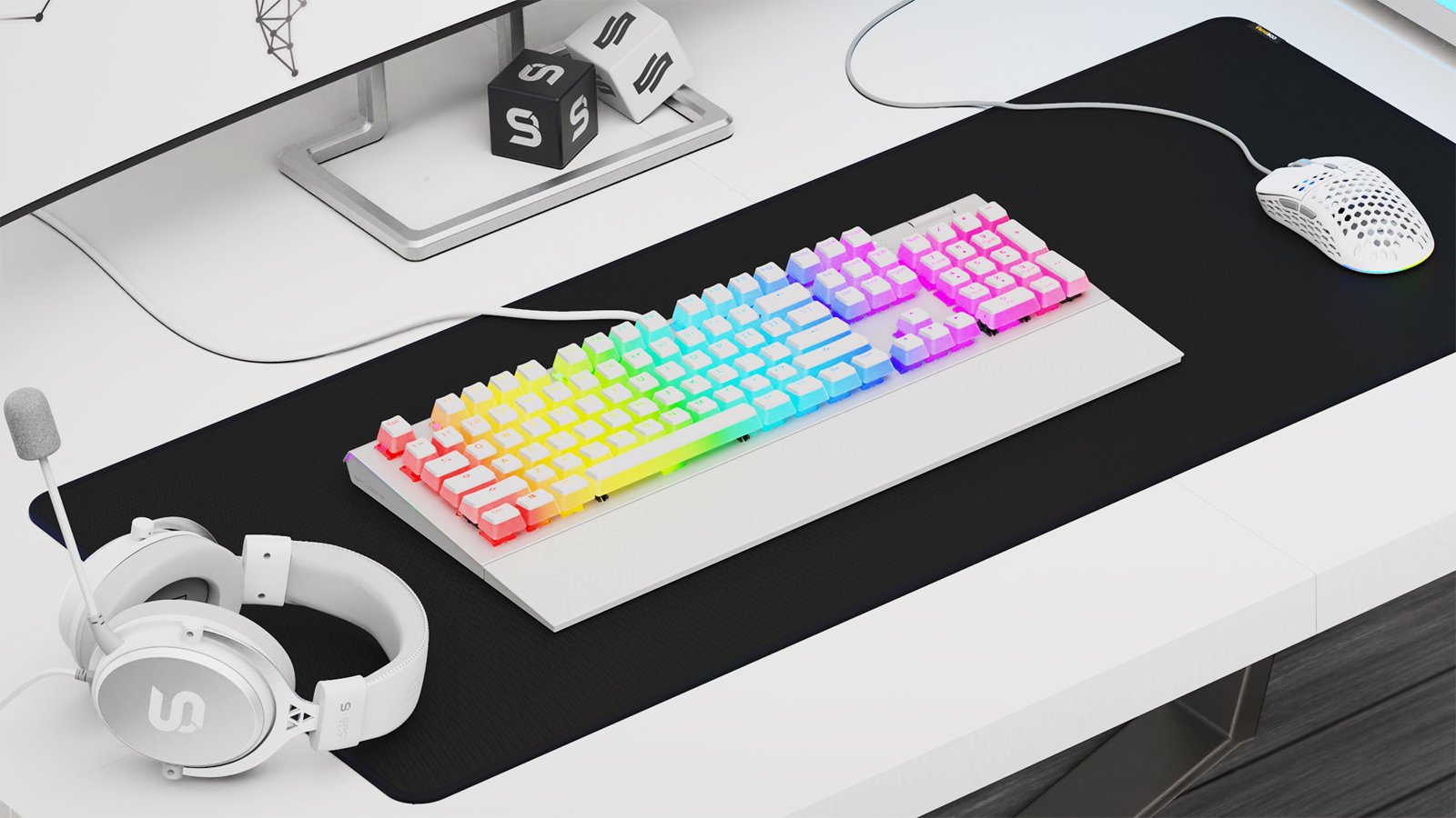 Adorável.  SPC Gear apresenta teclados para entusiastas de computador brancos