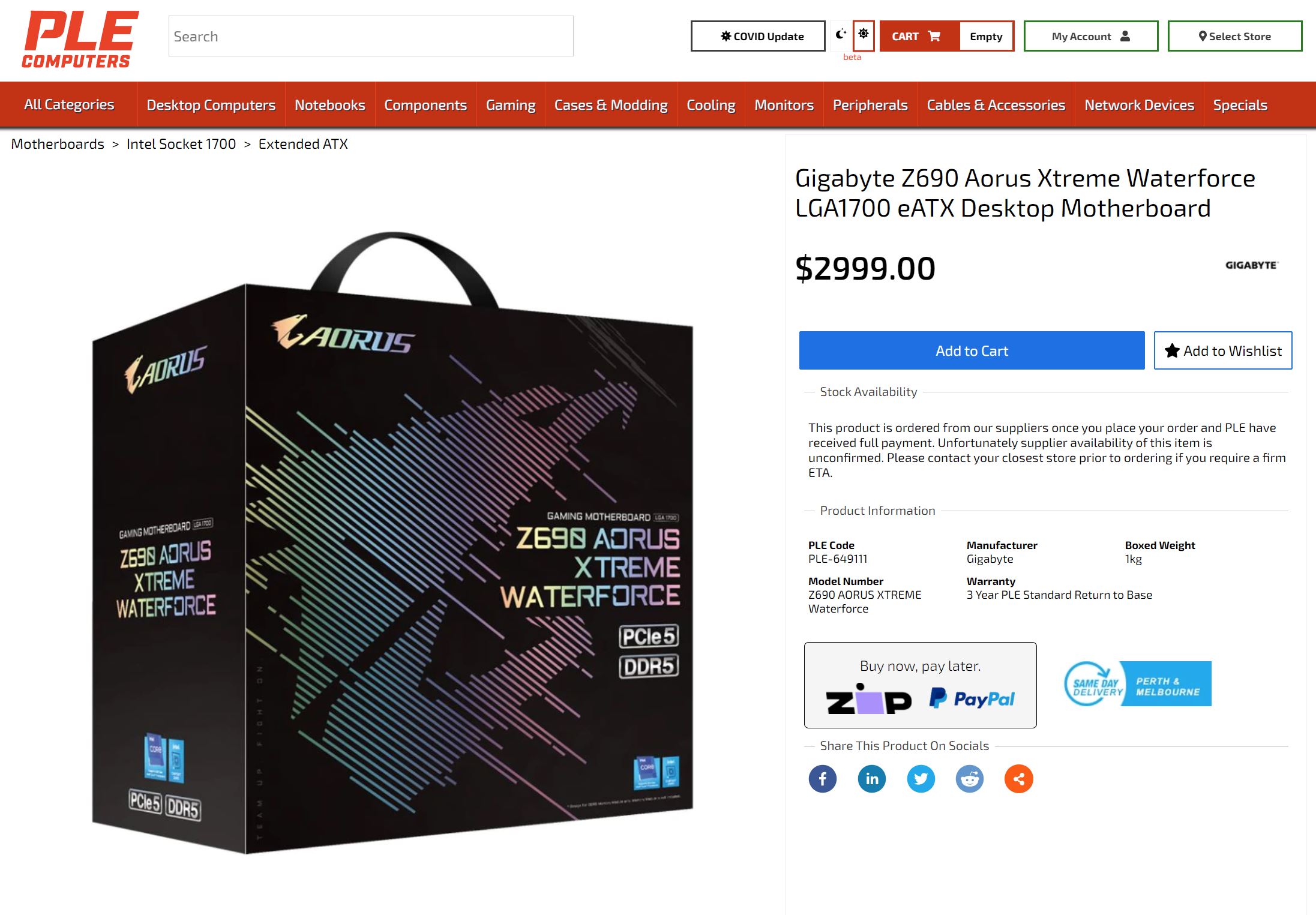 AORUS Z690 Xtreme WaterForce on-line