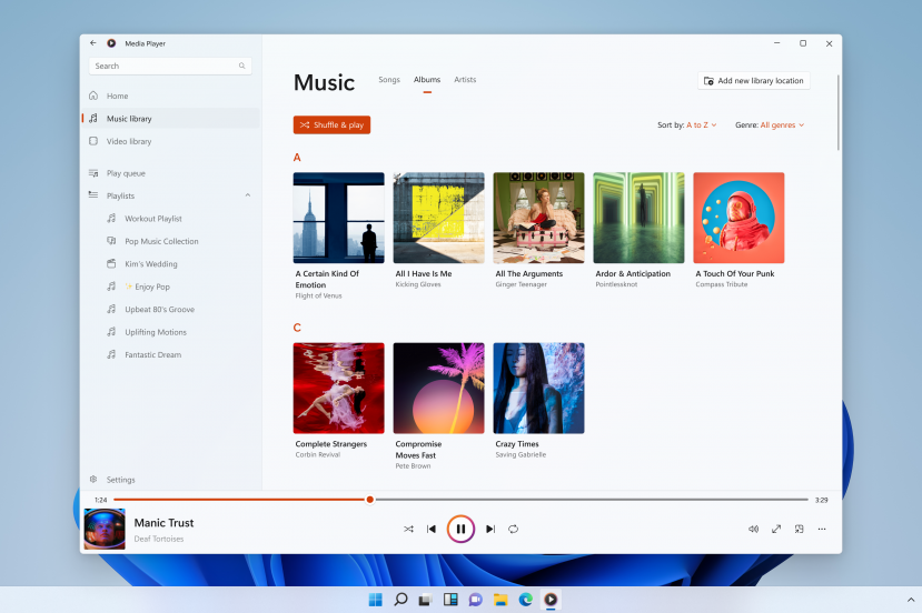 Media Player nowy odtwarzacz muzyczny dla Windows 11