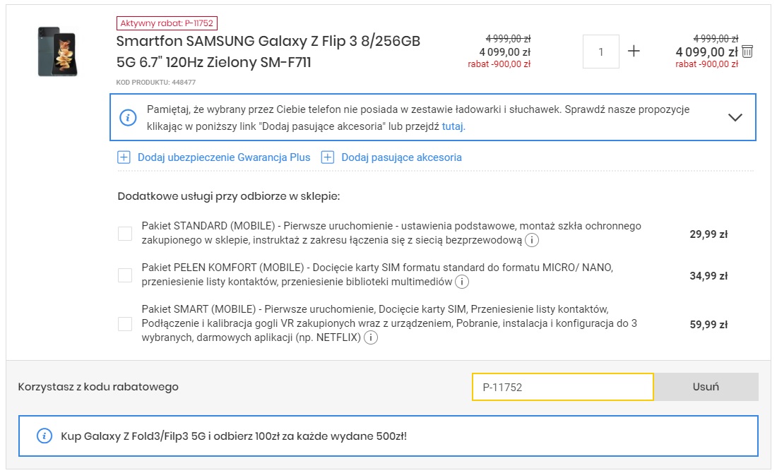Samsung Galaxy Z Flip 256 GB za 4099 złotych w Media Expert