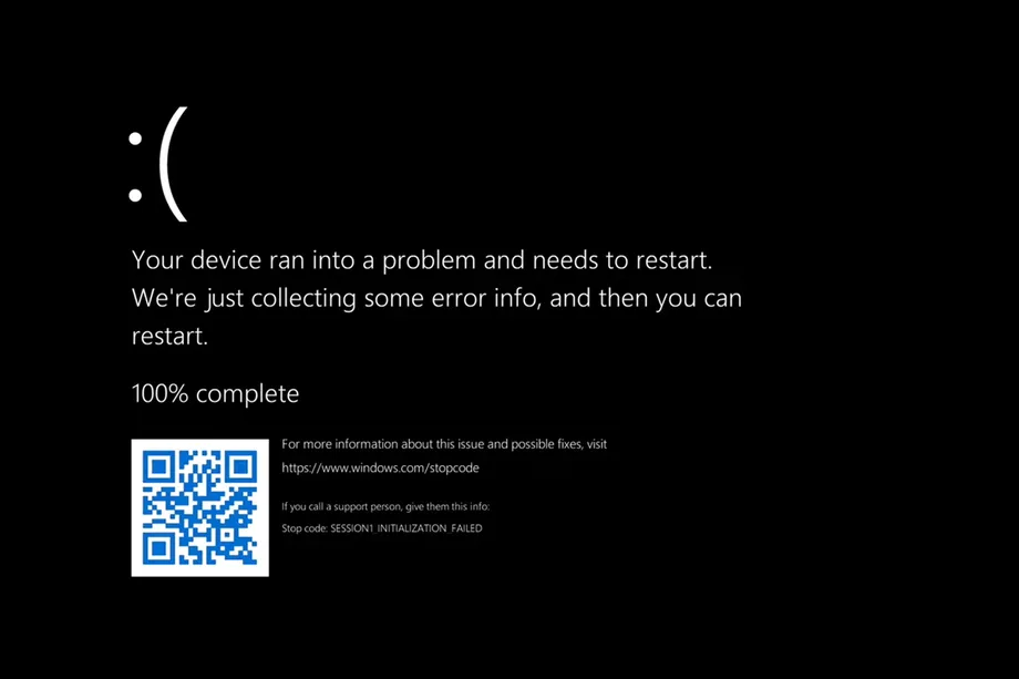 Czarny ekran śmierci w Windows 11