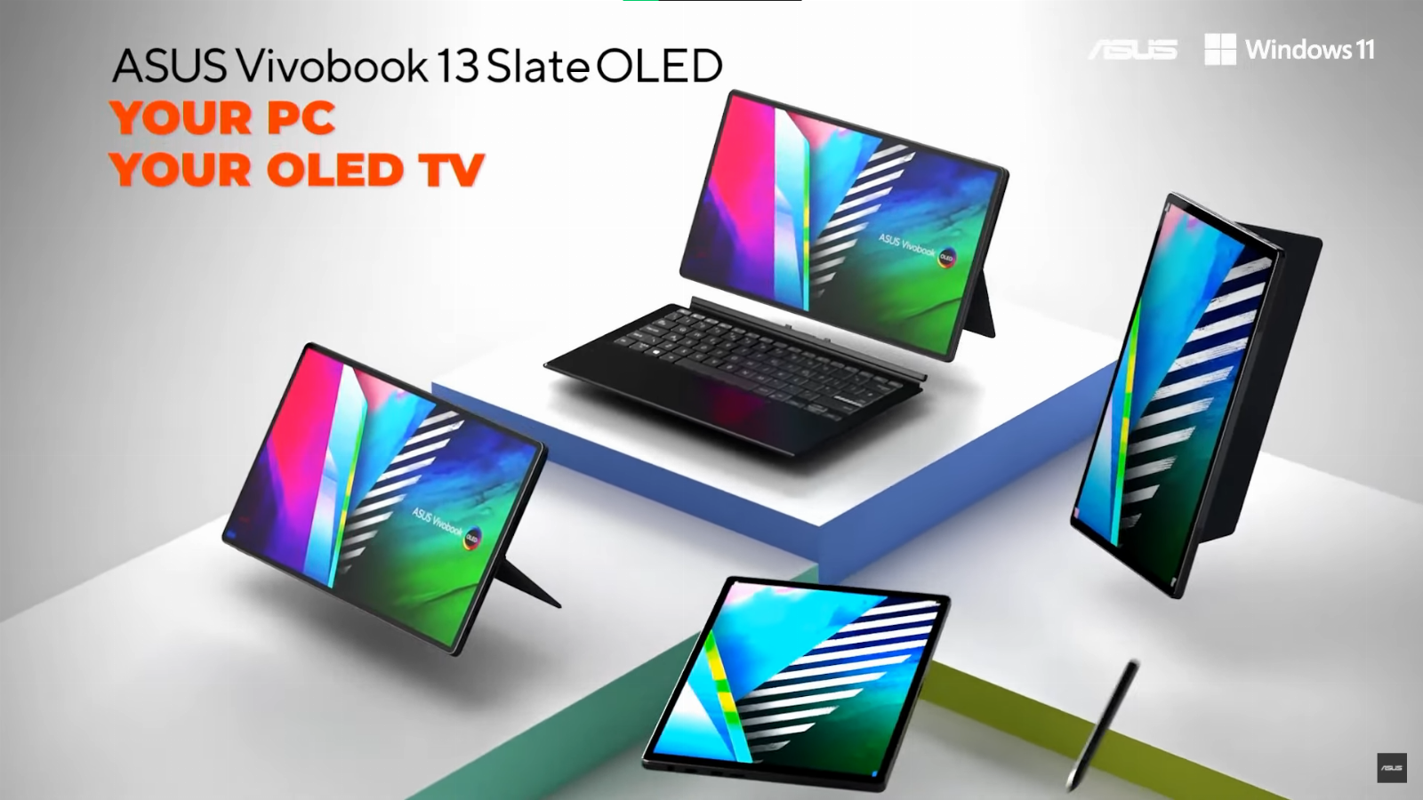 O novo Asus Vivobook 13 Slate OLED é um tablet e laptop com Windows 11 em um
