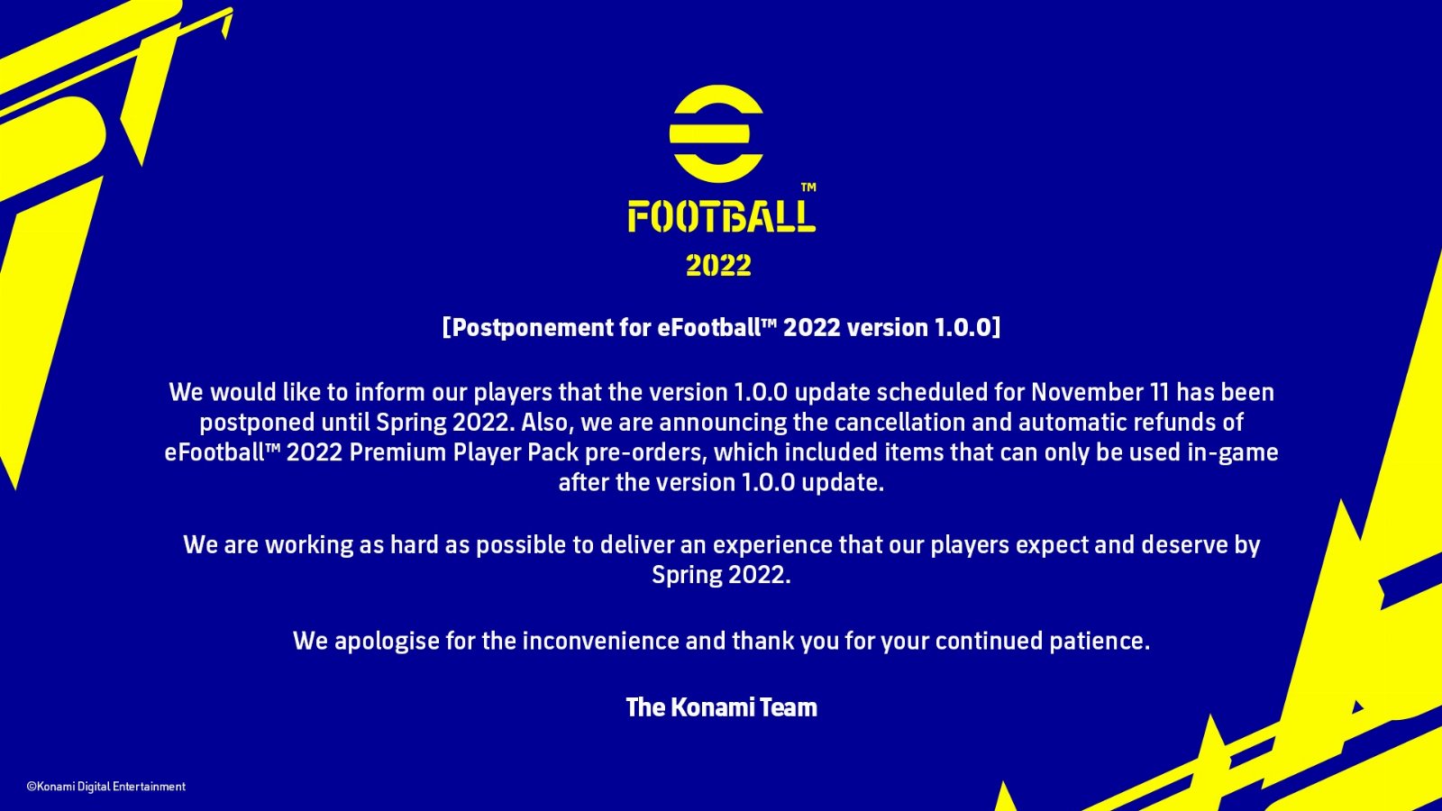 eFootball 2022 w pełnej wersji dopiero w 2022 roku