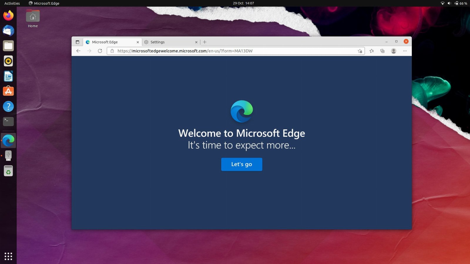 Microsoft Edge Linux