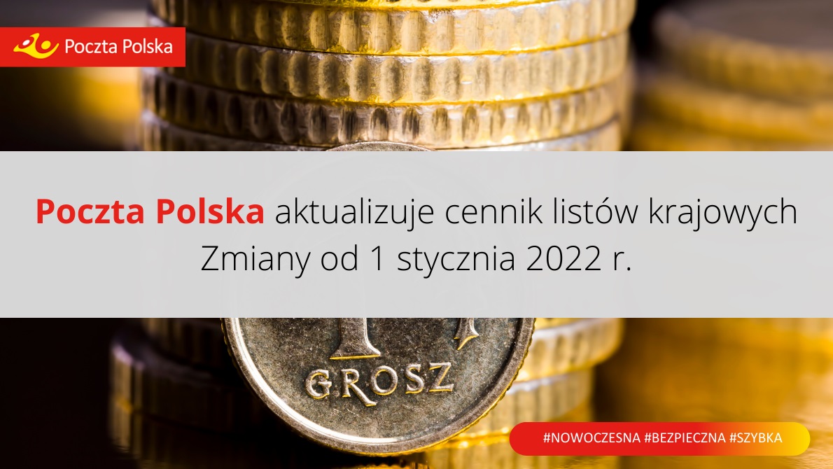 Poczta Polska nowy cennik od 1.01.2022