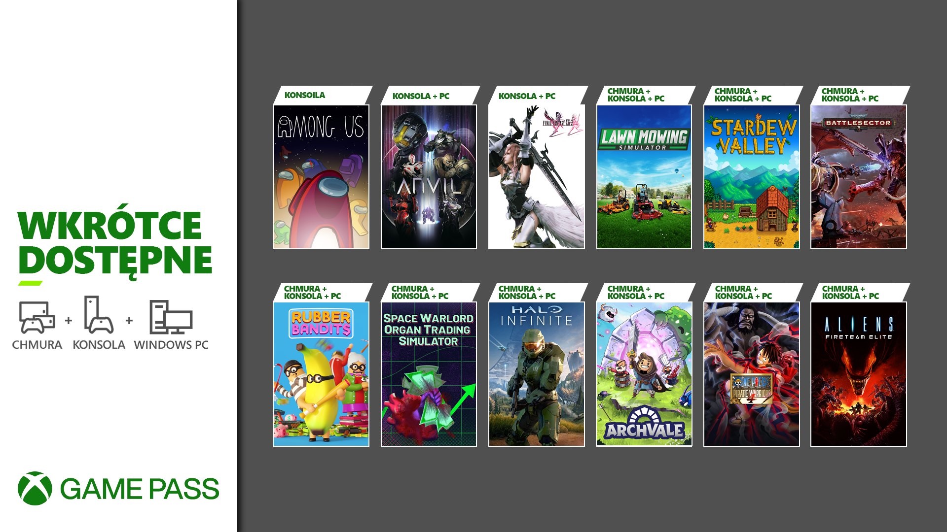 Xbox Game Pass grudzień 2021 lista gier