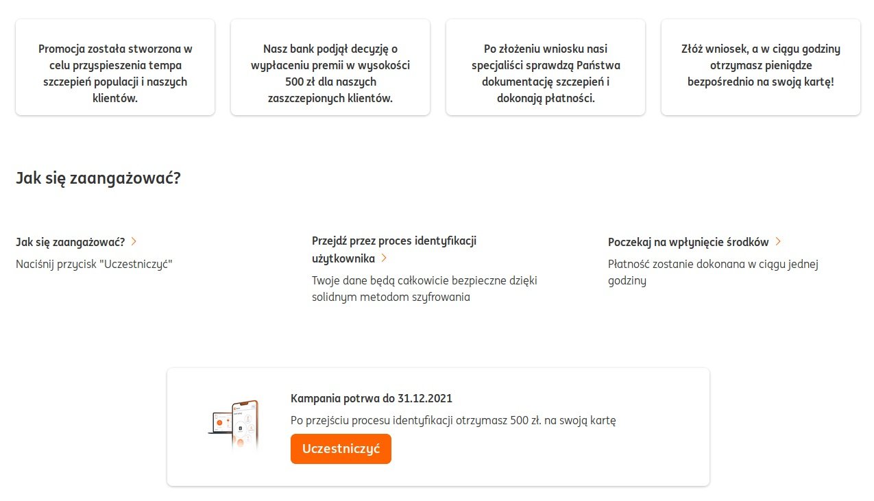 oszustwo 500 złotych dla zaszczepionych klientów ING Bank Śląski