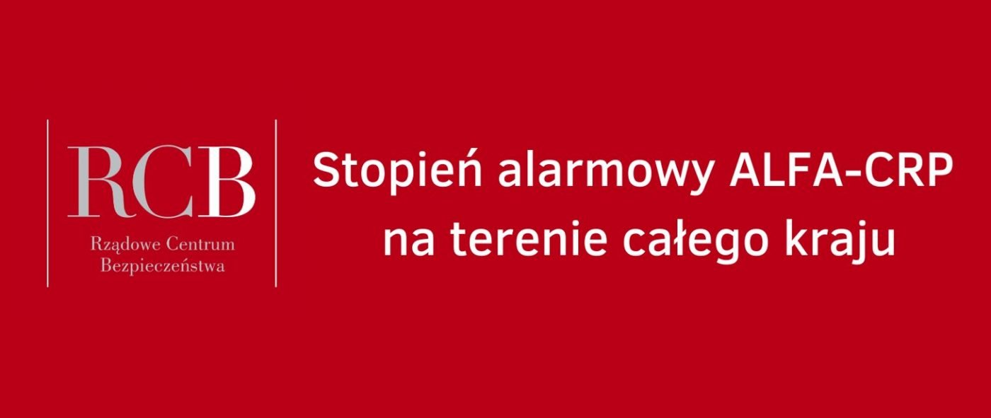 Polska - alarm ALFA-CRP (źródło: gov.pl)