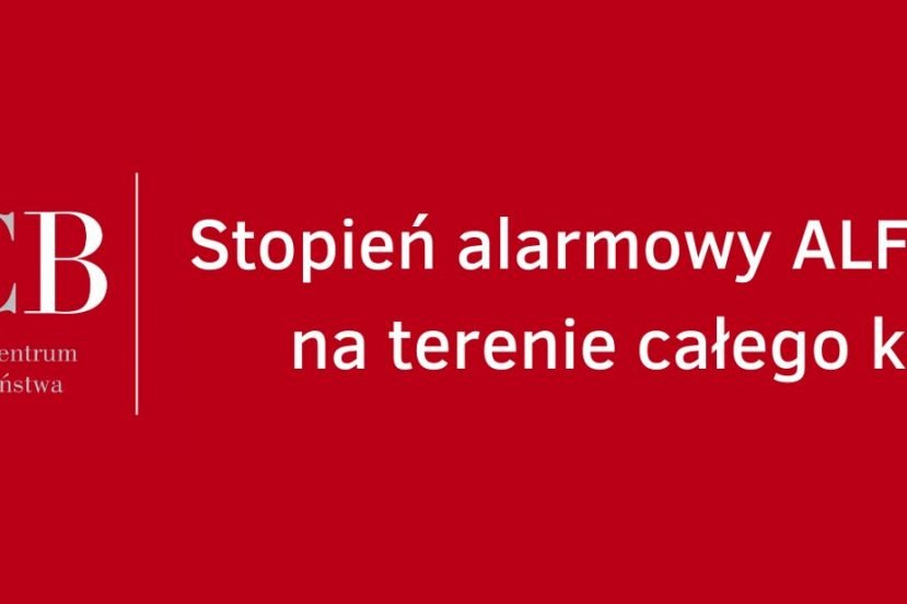 Polska - alarm ALFA-CRP (źródło: gov.pl)