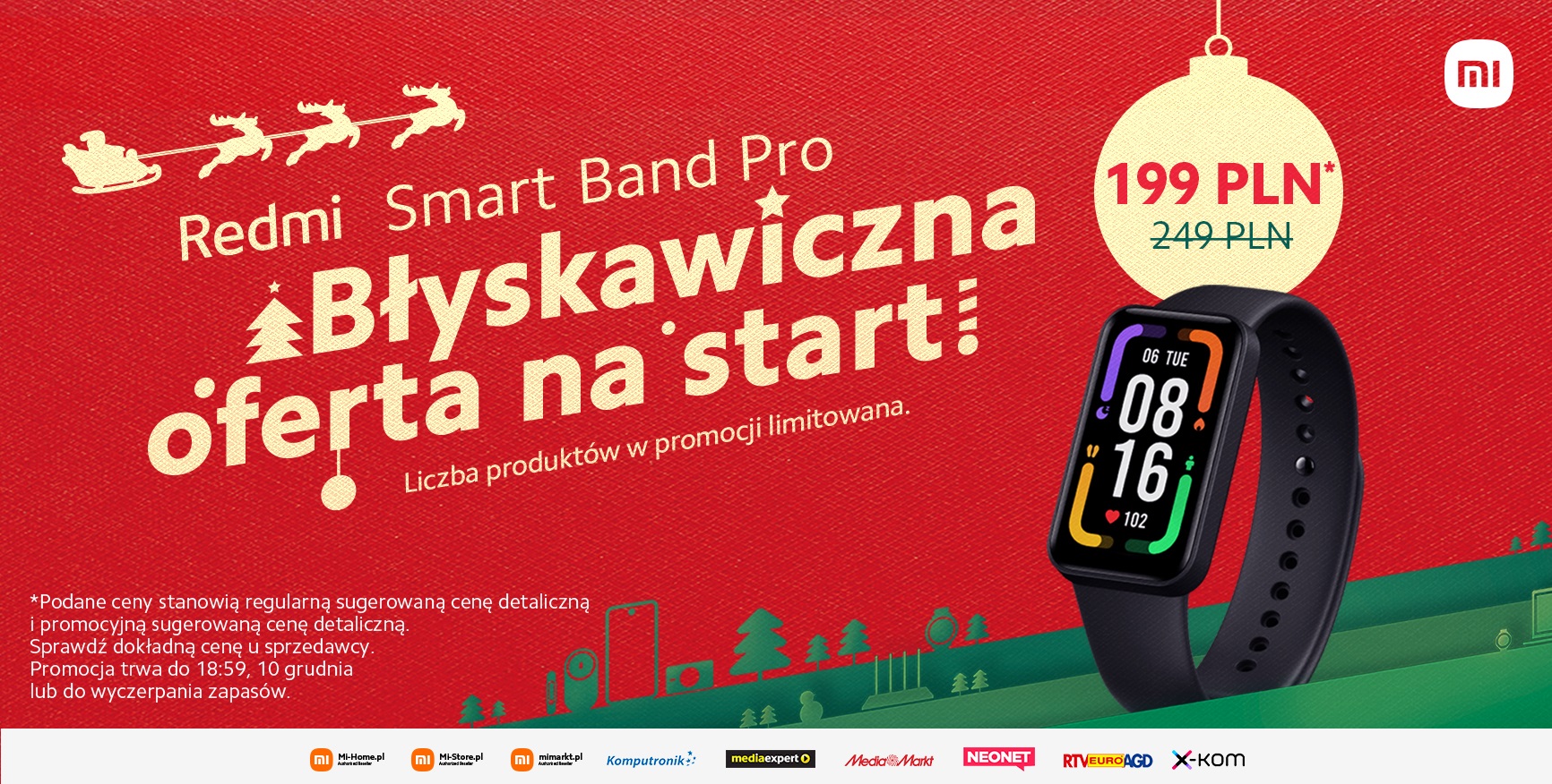 promocja Xiaomi Redmi Smart Band Pro flash sale 9.12.2021