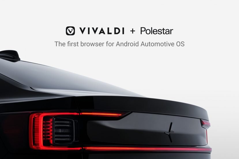 przeglądarka internetowa Vivaldi dla Polestar Android Automotive