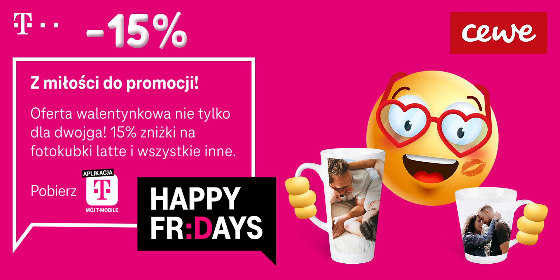 T-Mobile Happy Fridays 28.01.2022 15 procent rabatu na fotokubki CEWE