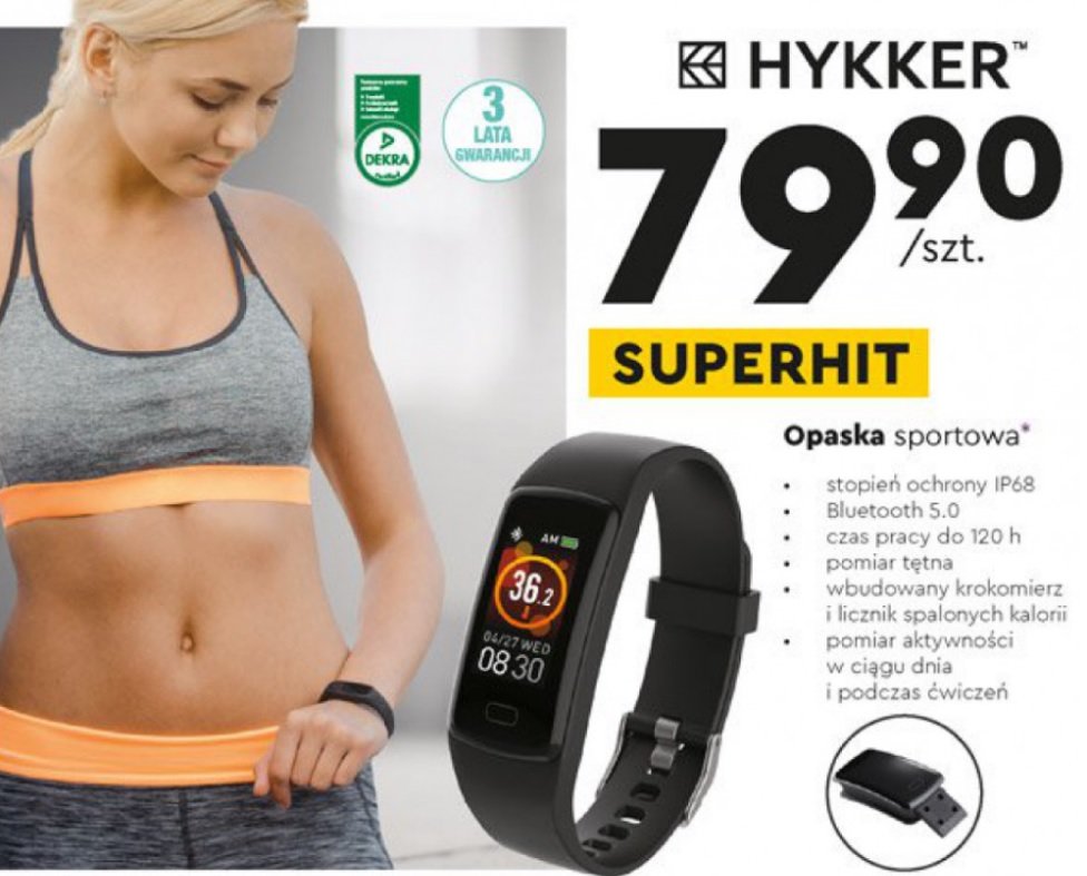 Biedronka opaska sportowa Hykker