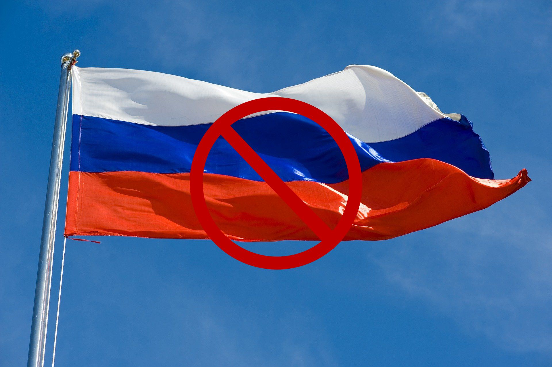 flaga Rosji Rosja russian flag stop blokada zakaz