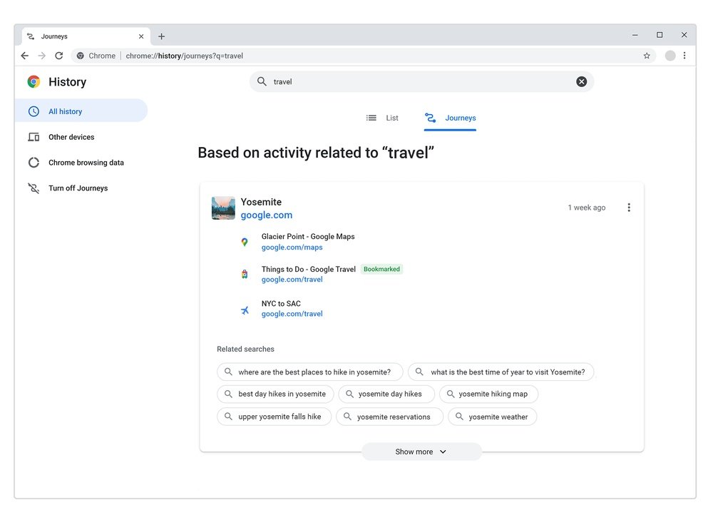Google Chrome Journeys
