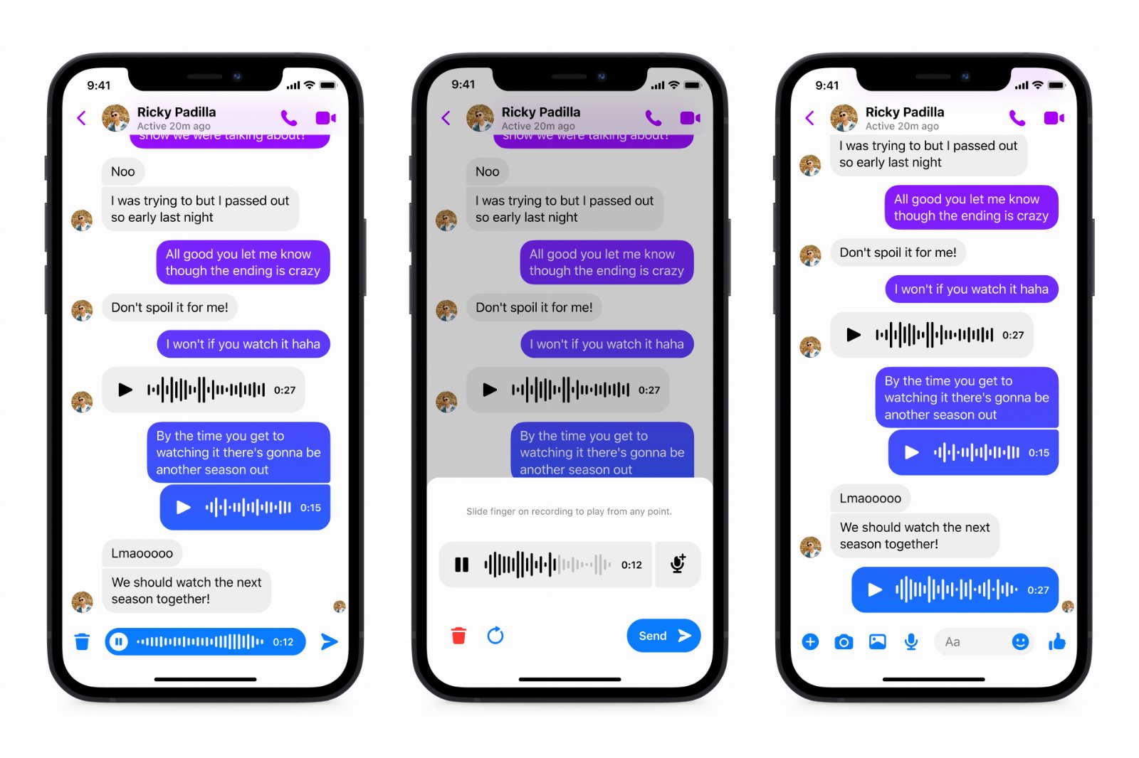 Facebook Messenger wiadomości głosowe