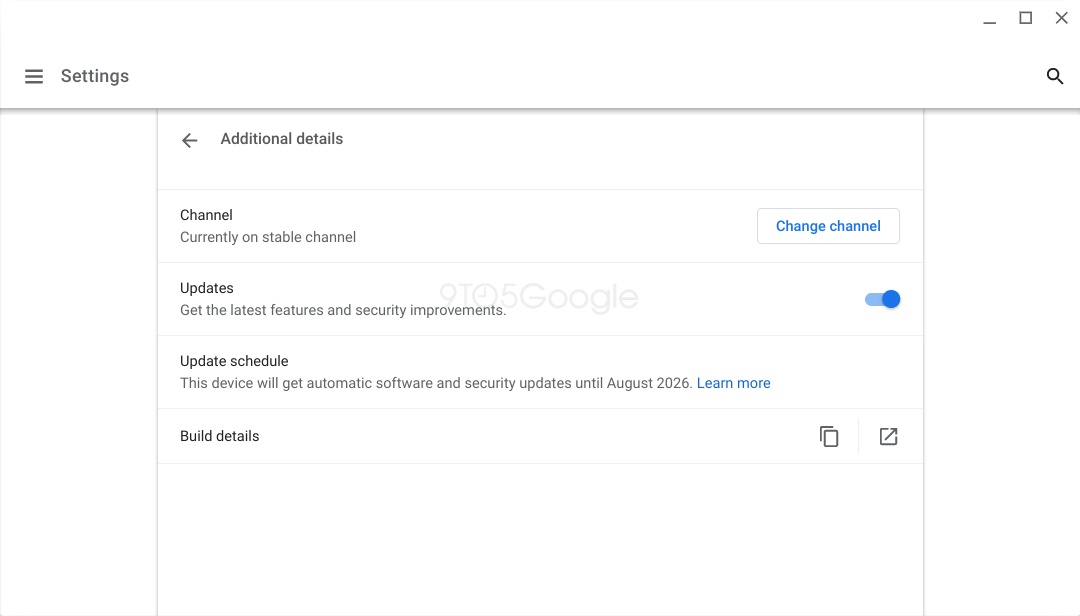 Chrome OS wyłączenie aktualizacji