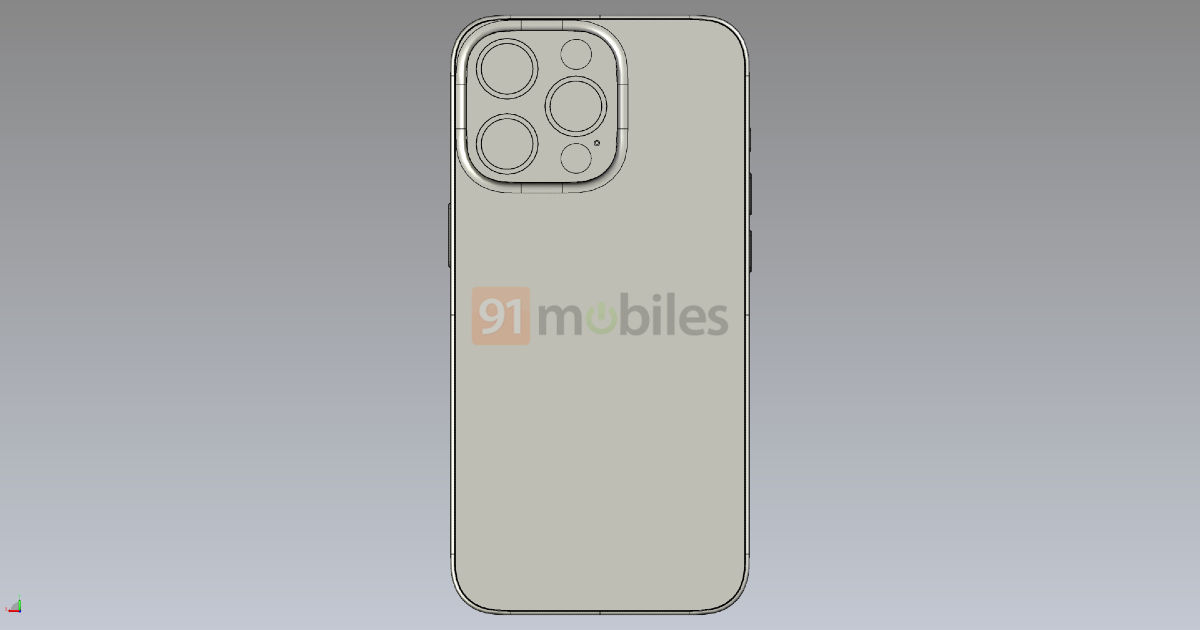 iPhone 14 Pro CAD render
