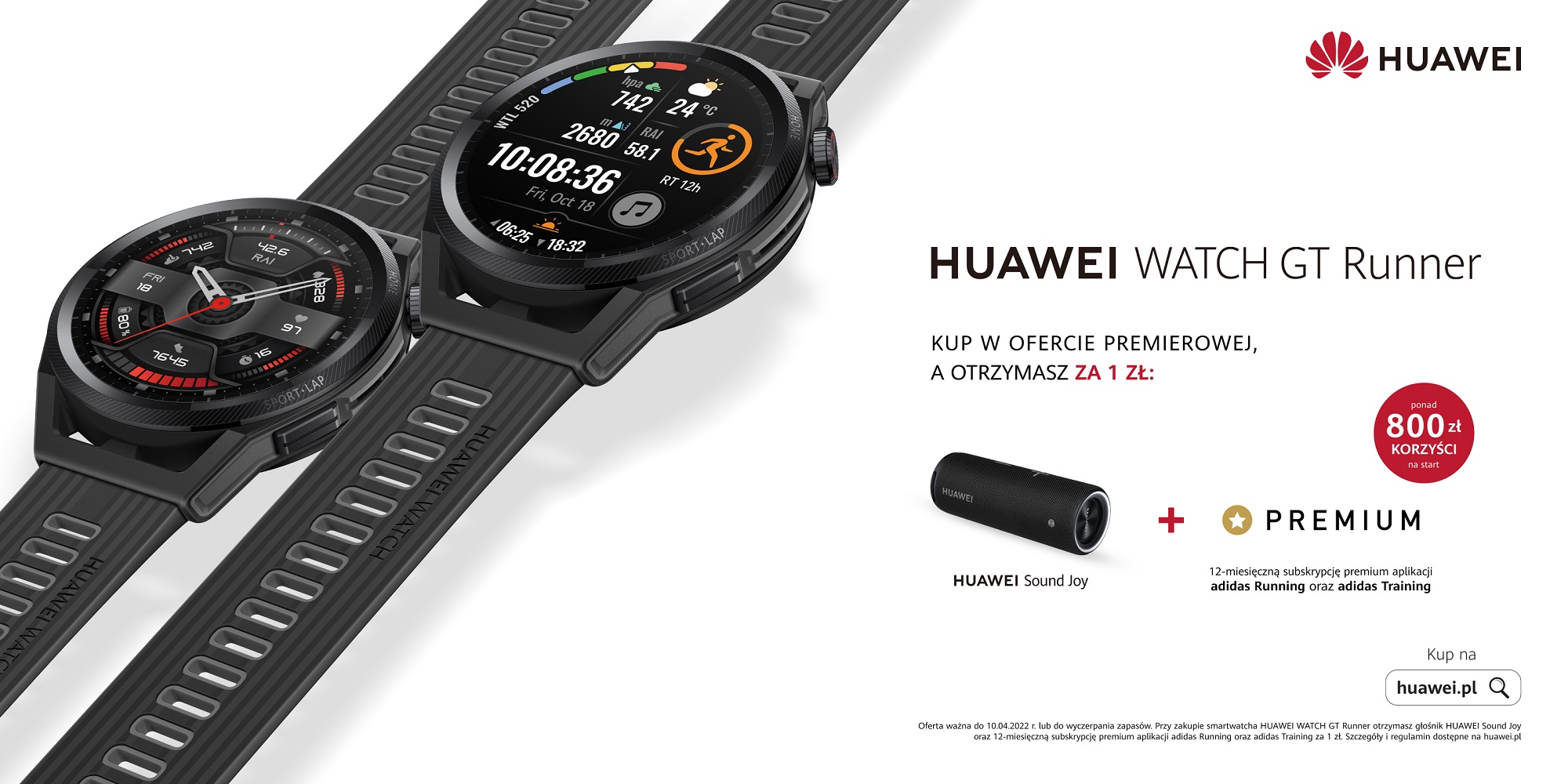 polska premiera Huawei Watch GT Runner promocja na start (źródło Huawei)