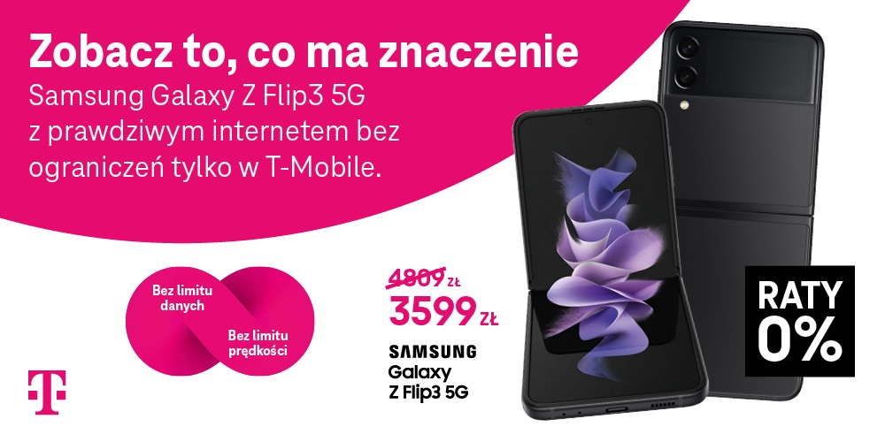 promocja w T-Mobile na składany smartfon Samsung Galaxy Z Flip 3 5G