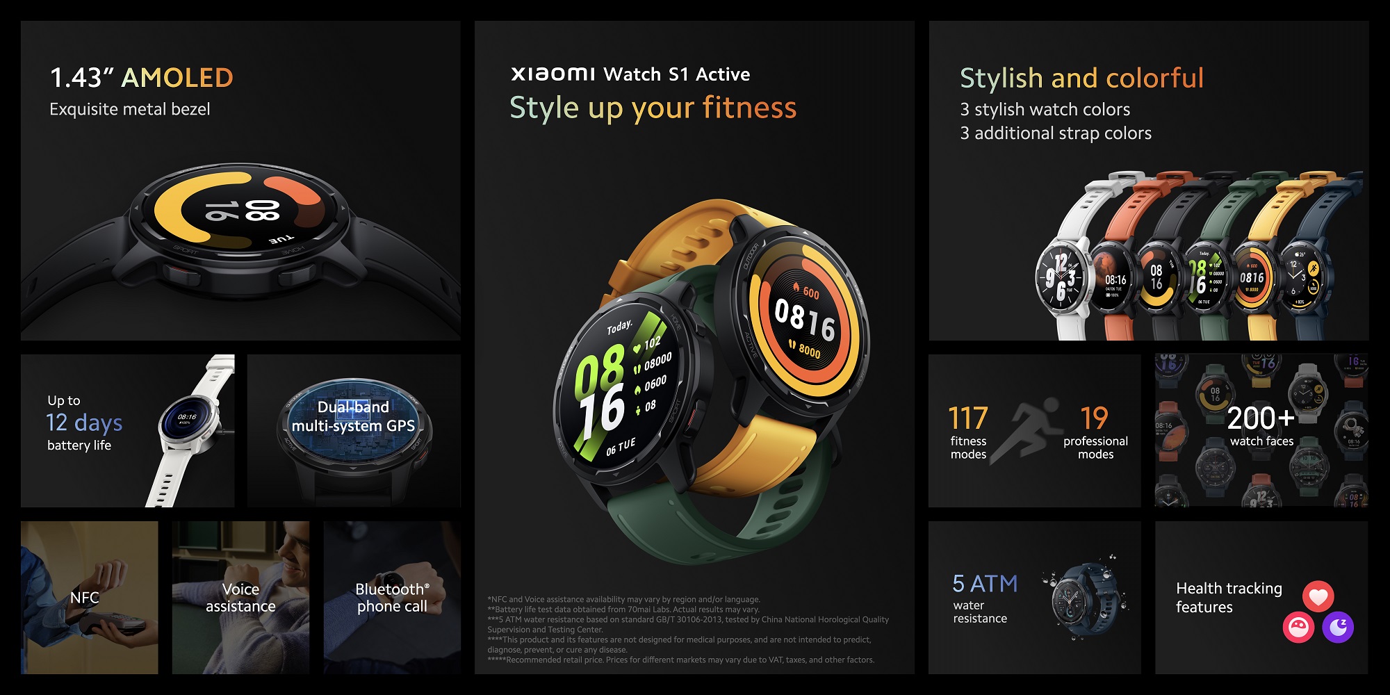 specyfikacja Xiaomi Watch S1 Active specs