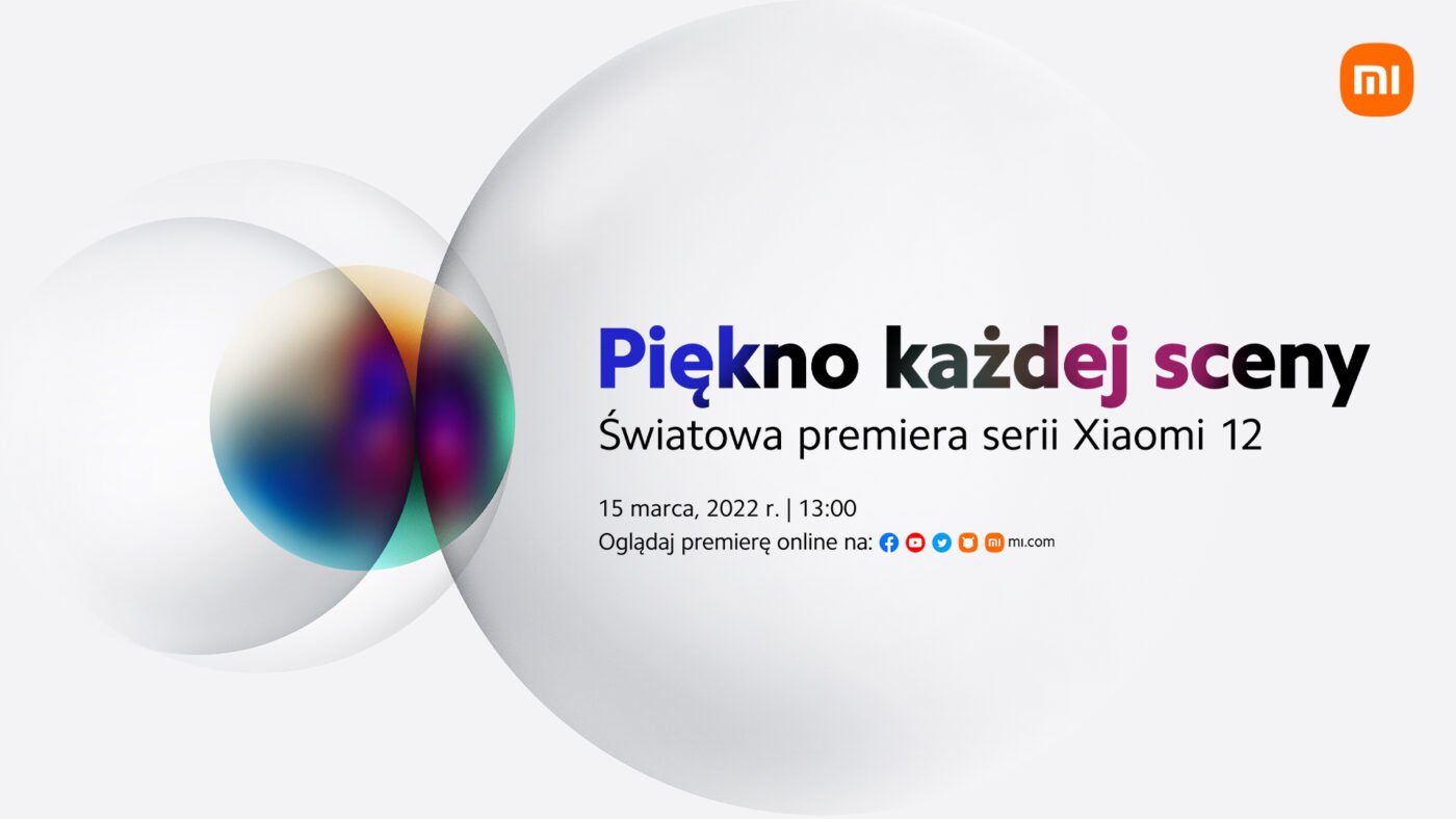 Grafika promująca pokaz Xiaomi 12 (źródło: Xiaomi Polska)