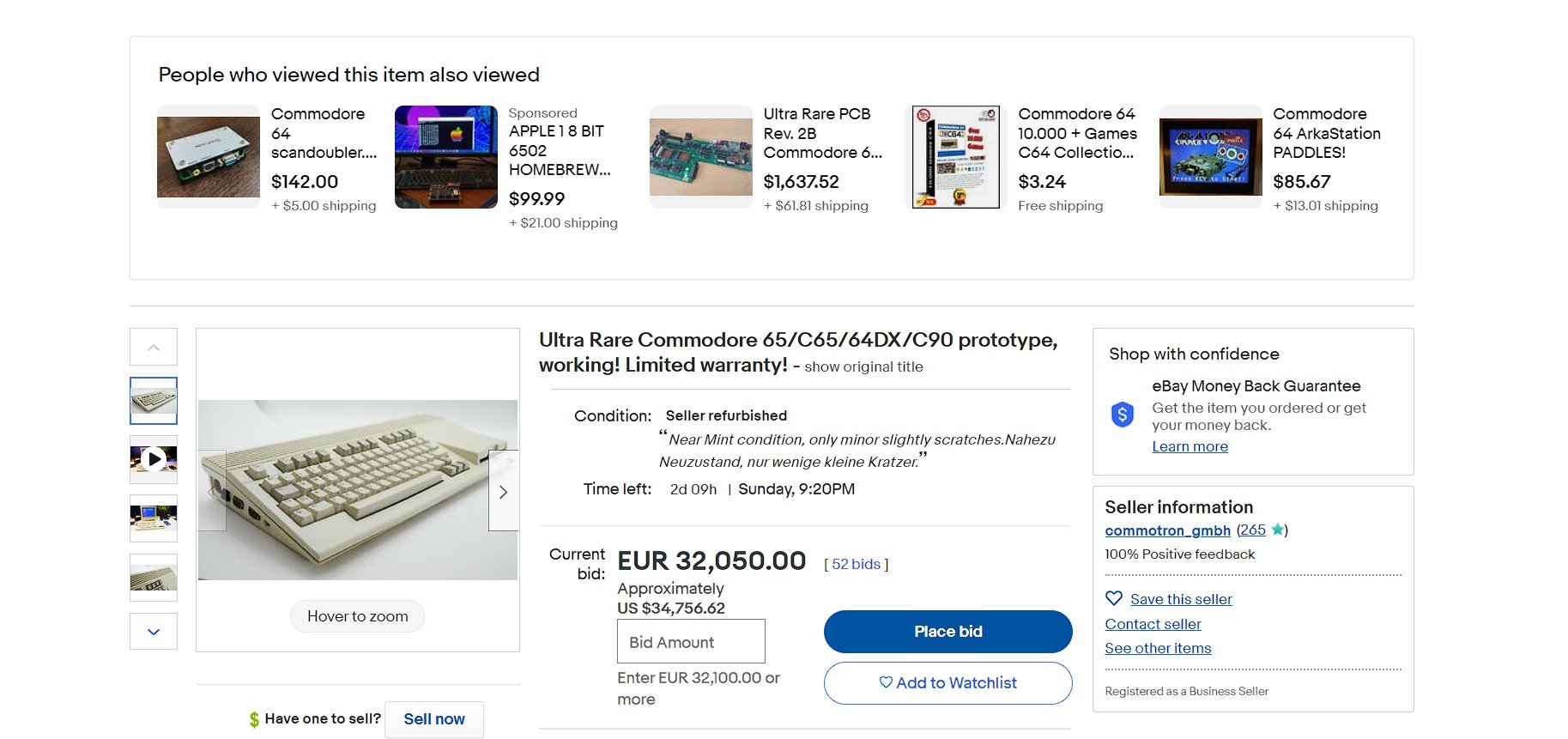 Commodore 65 aukcja eBay