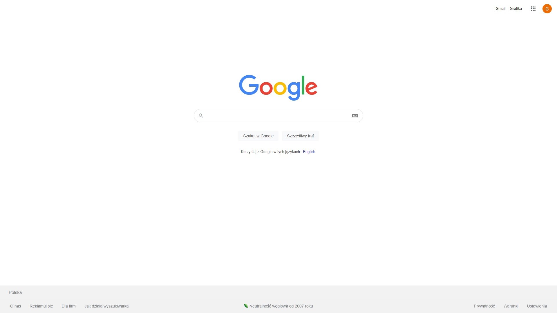 przeglądarka wyszukiwarka Google