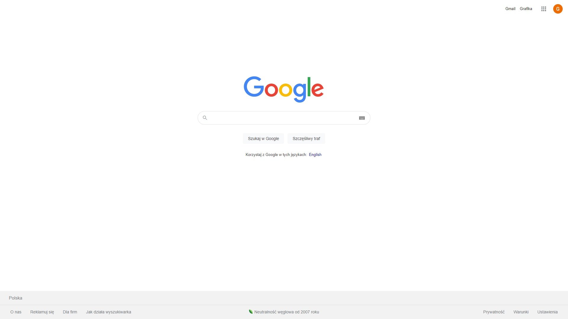 przeglądarka wyszukiwarka Google
