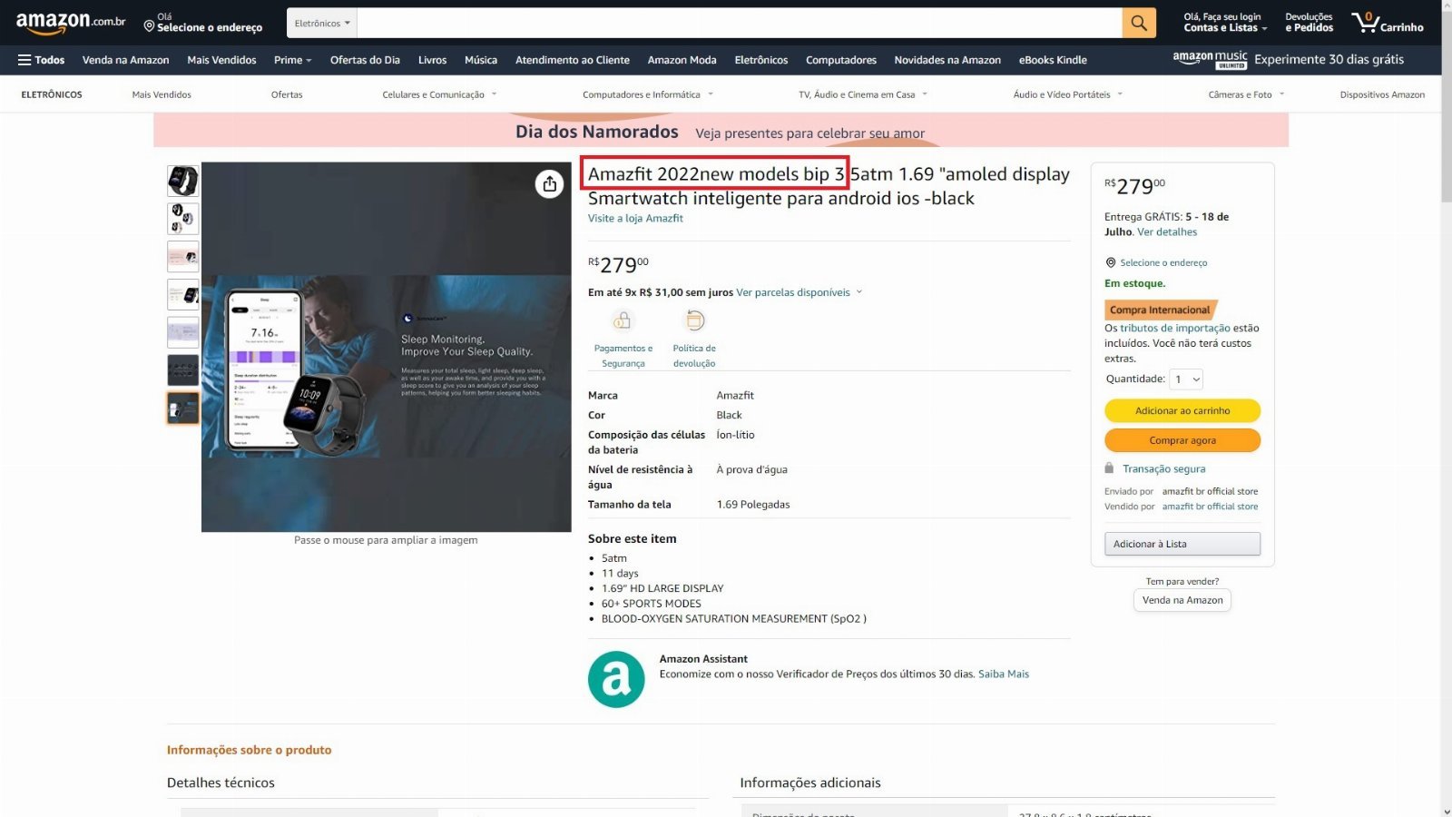 Amazfit Bip 3 smartwatch smart band Amazon
