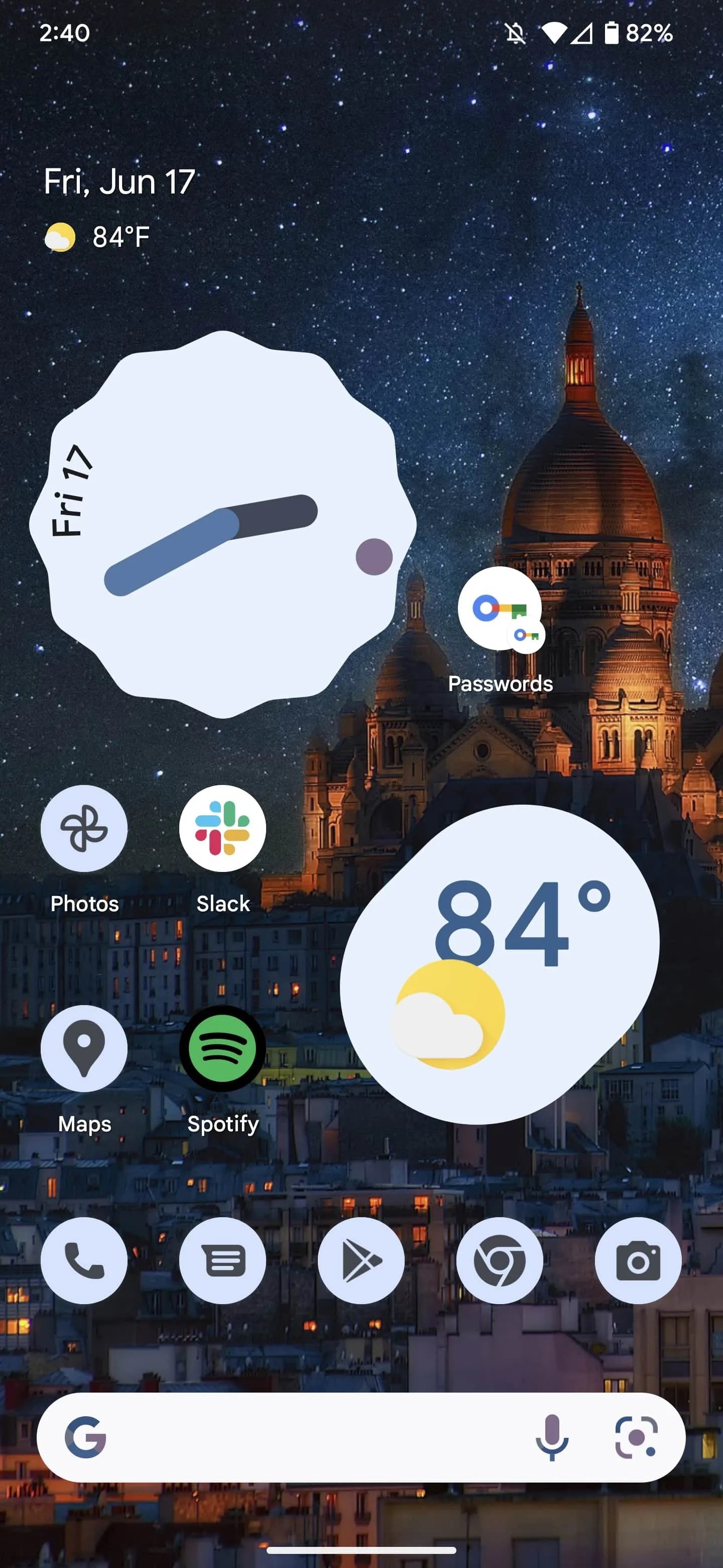 Android Manager Haseł skrót widżet