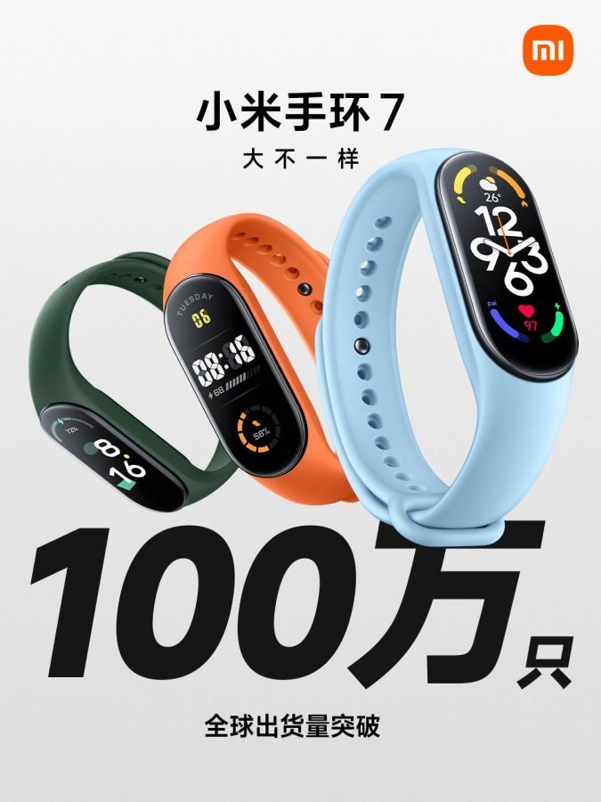 Xiaomi Mi Band 7 Xiaomi Smart Band 7 pierwszy milion