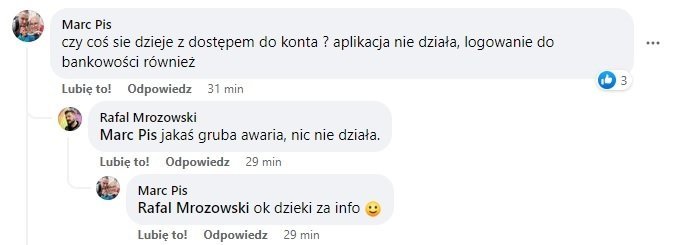 awaria mBank 9.06.2022