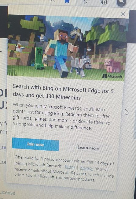 Microsoft Rewards rozdaje darmowe monety dla graczy Minecrafta