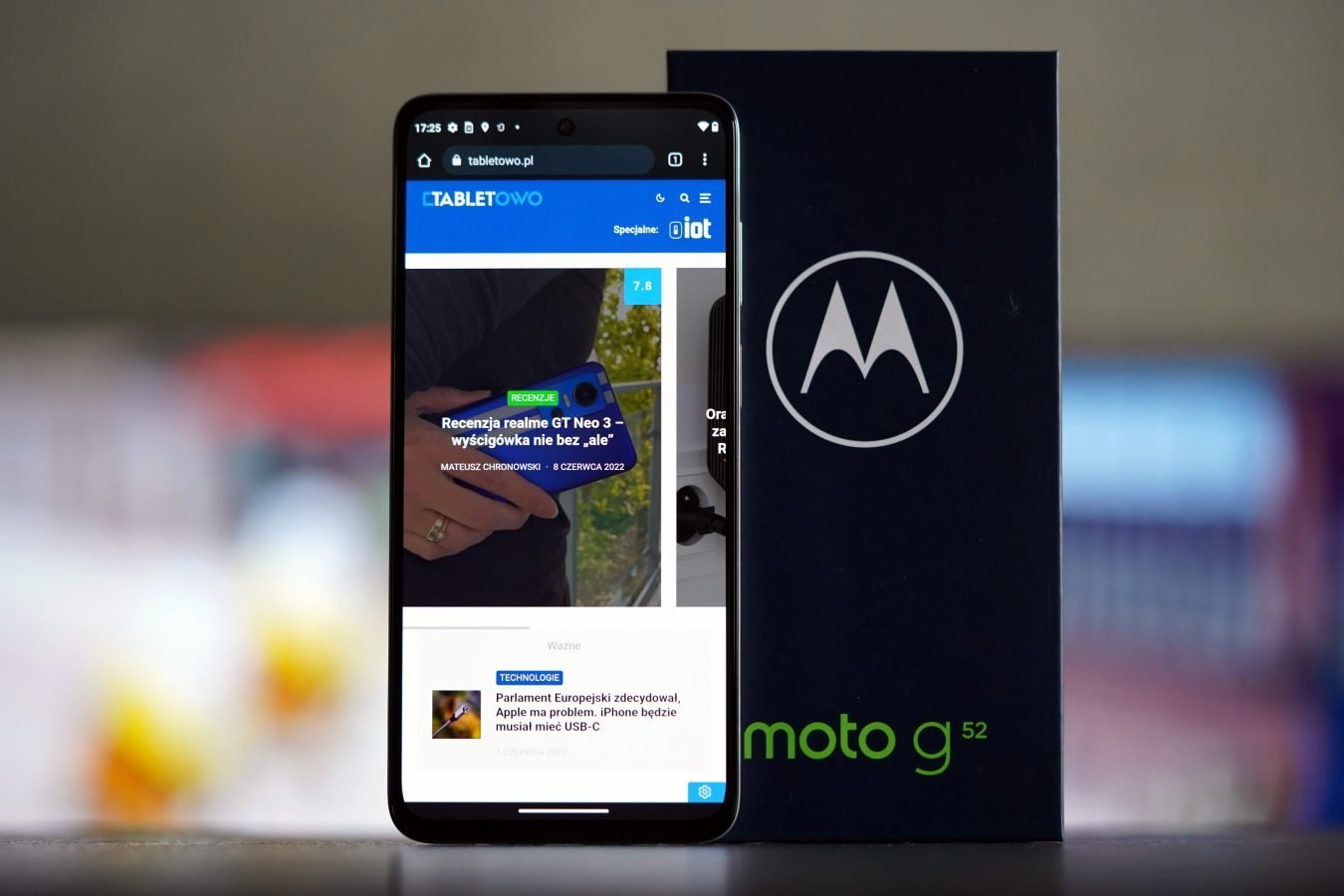 motorola moto g52 pudełko zdjęcie smartfon