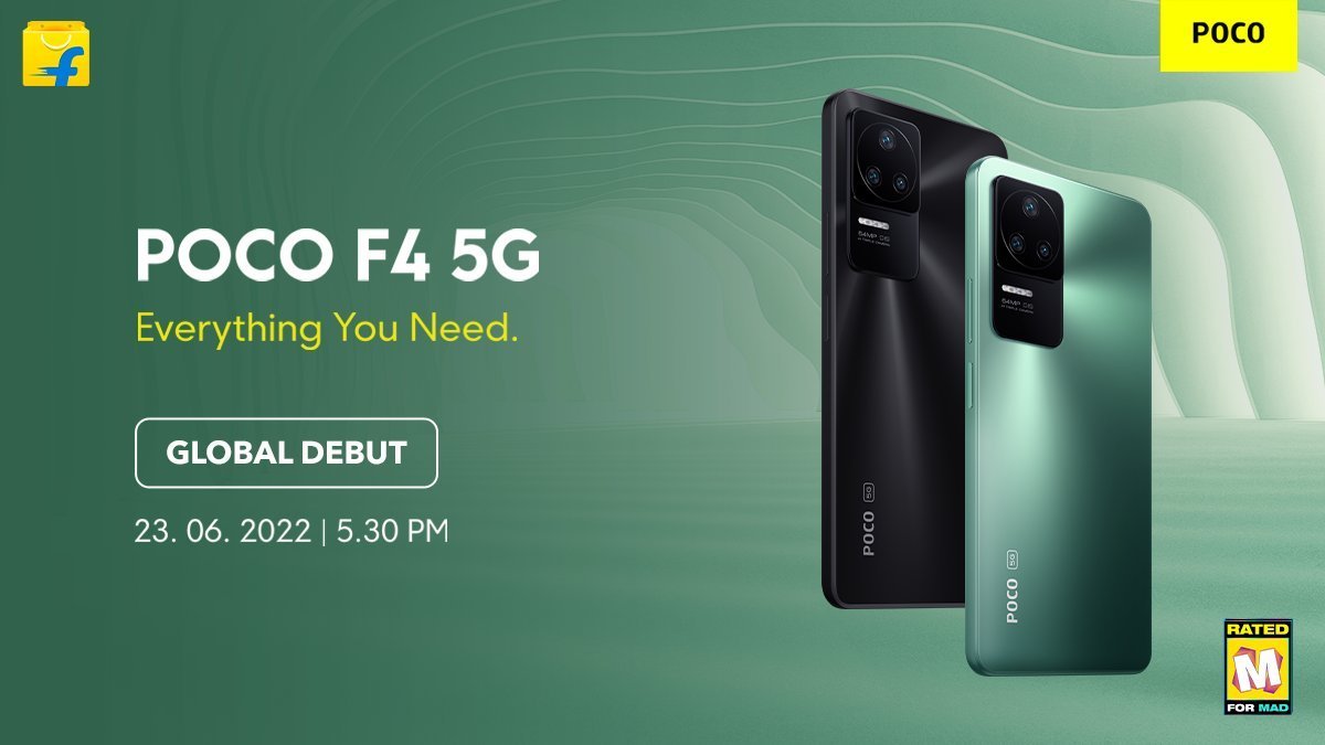 grafika z datą premiery POCO F4 5G