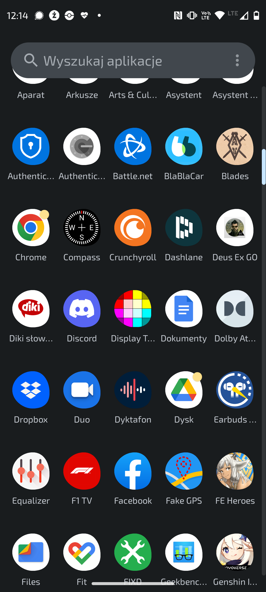zrzut ekranu z Motorola edge 30