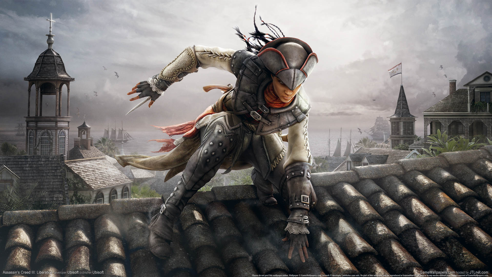 Assassin's Creed III: Liberation - grafika promująca tytuł Ubisoftu (źródło: GameWallpapers.com)