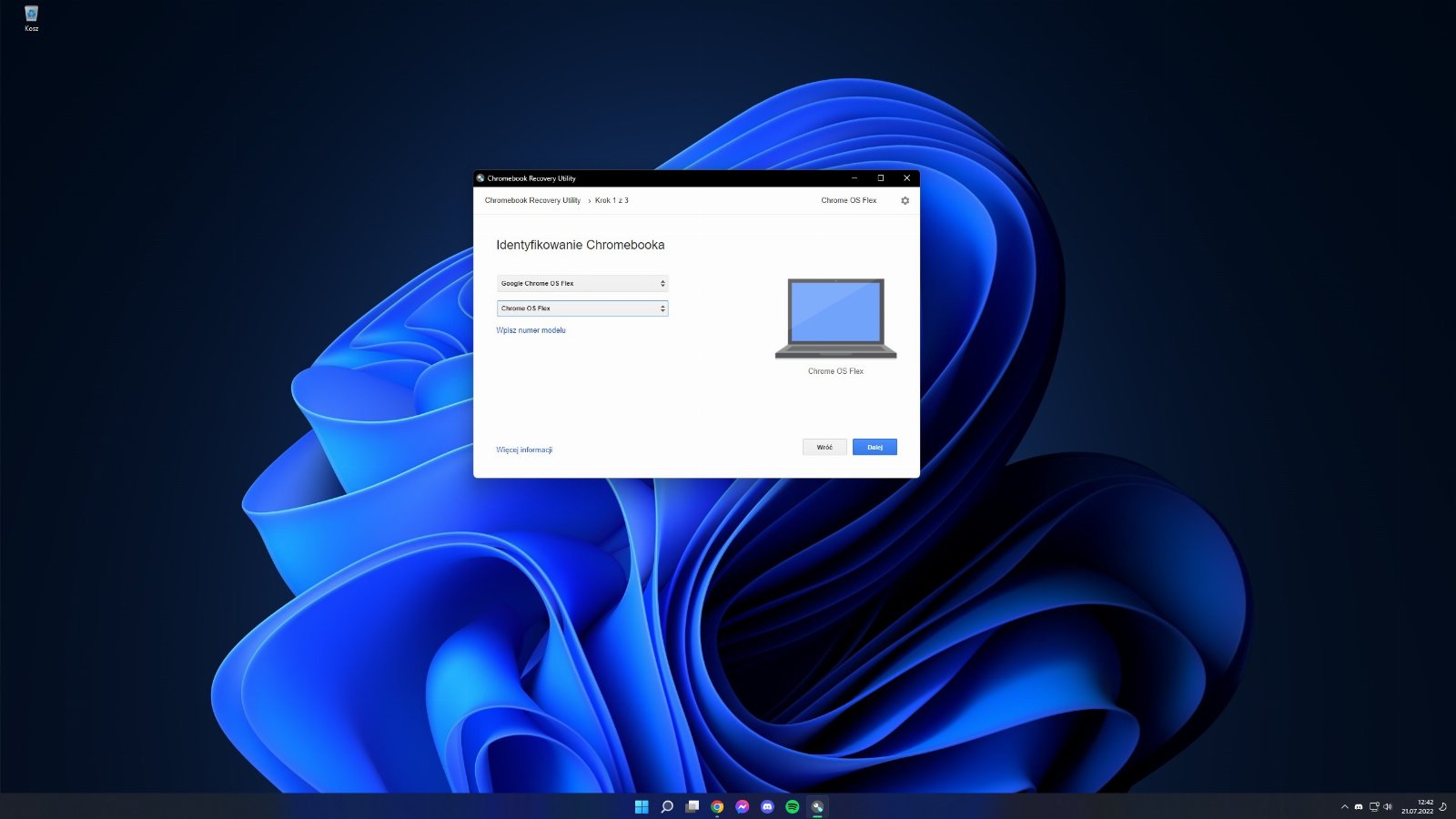ChromeOS Flex Instalacja USB