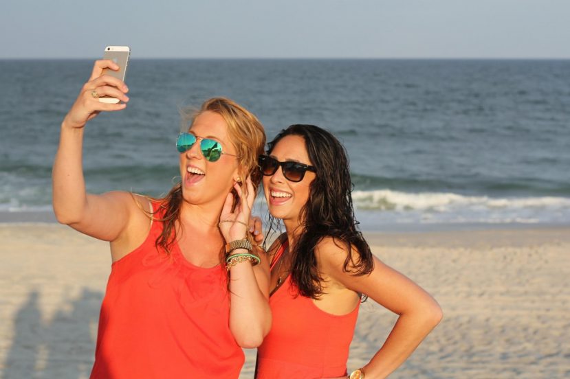 selfie zdjęcie plaża