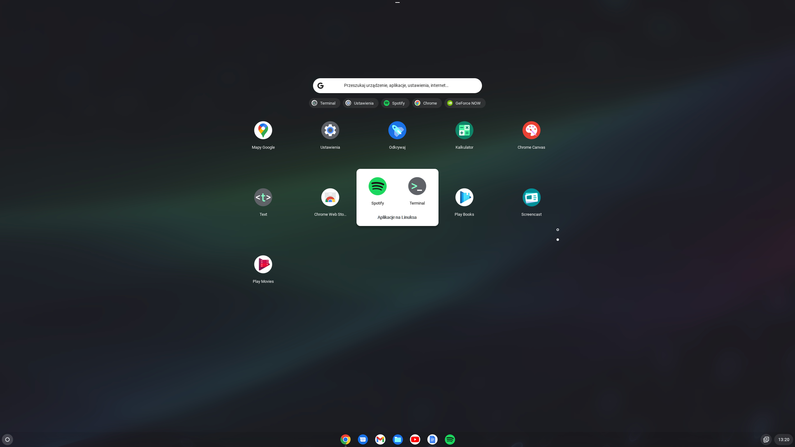 Google Chrome OS Flex konsola
