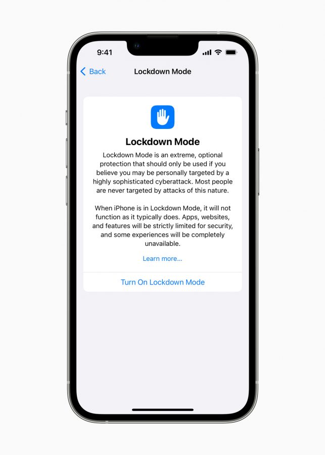 iOS 16 Locdown Mode