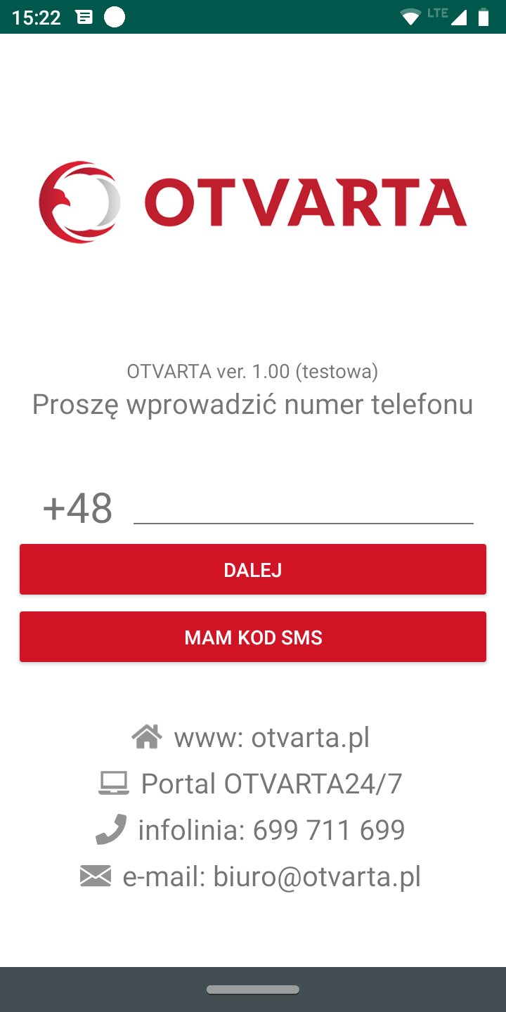 aplikacja mobilna OTVARTA