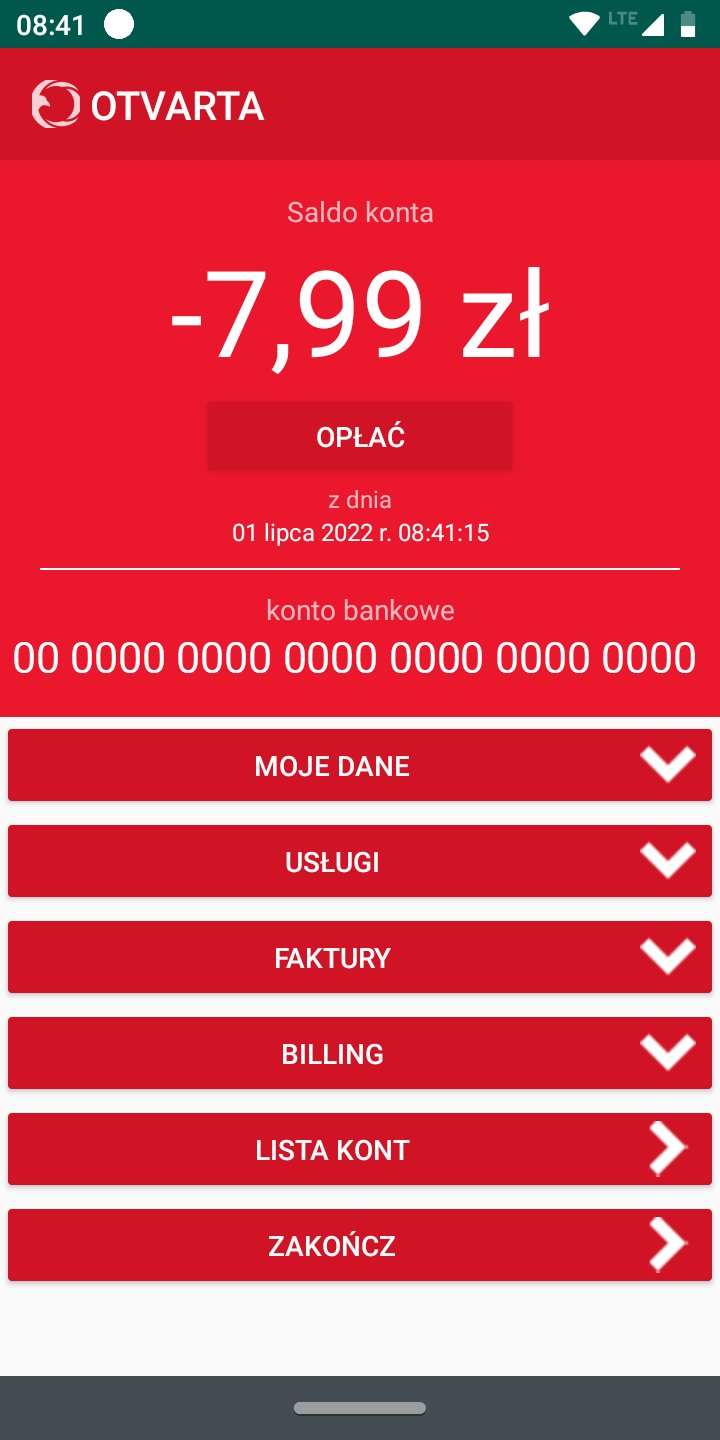 aplikacja mobilna OTVARTA
